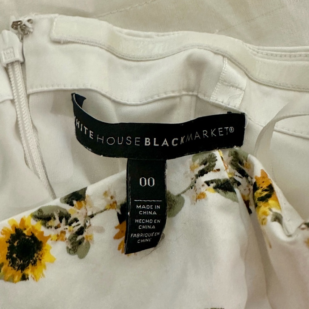White House Black Market Floral Strapless Bustier - Picture 3 of 3